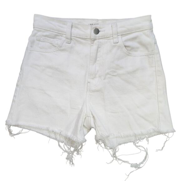 J BRAND Jules High Rise Jean Shorts White‎ 24 Denim Casual Minimalist - Picture 1 of 9